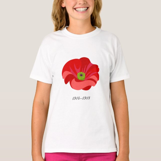 Camiseta Papoula vermelha (Frente)