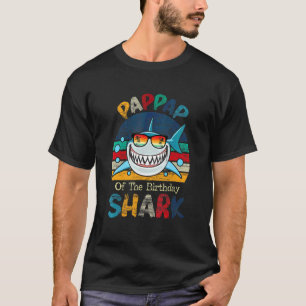 Camiseta Pappap Da Família Shark Birthday Matching