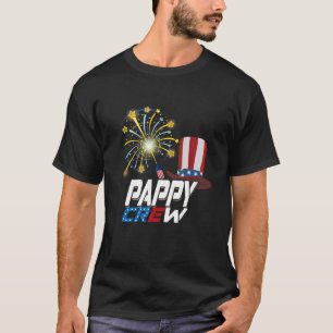 Camiseta Pappy Crew 4 de julho Família Patriótica Americana