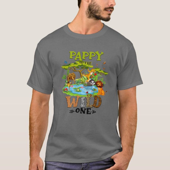 Camiseta Pappy Do Animal Da Floresta Selvagem Do Jardim Zoo (Frente)