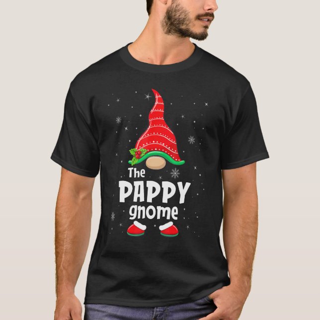 Camiseta Pappy Gnome Matching Family Group Christmas Party  (Frente)