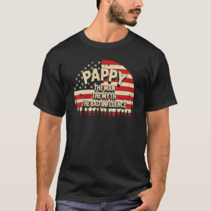 Camiseta Pappy O Homem O Mito Os Maus Influentes Homens Gra