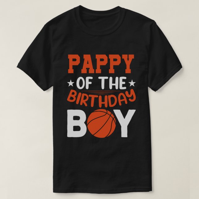 Camiseta PAPPY OF THE Birthday Boy Basball (Frente do Design)