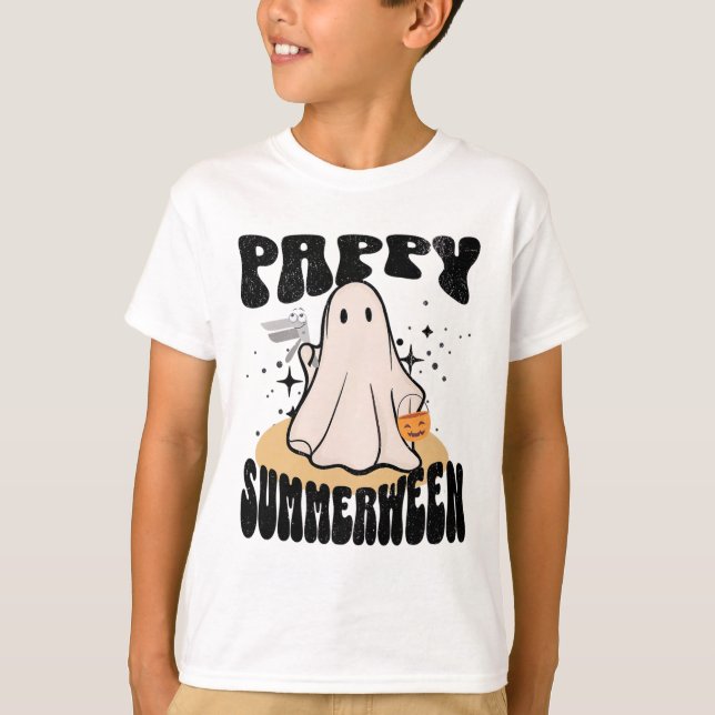 Camiseta Pappy Summerween Enfermeira de Ob Halloween Ghost  (Frente)