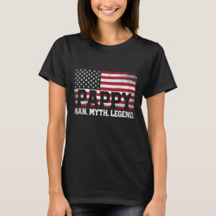 Camiseta Pappy The Man Myth Legend American Flag D