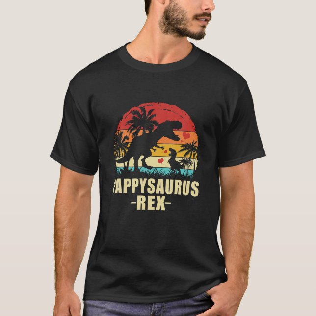 Camiseta Pappysaurus T Rex Dinosaur Pappy Surus Mat (Frente)