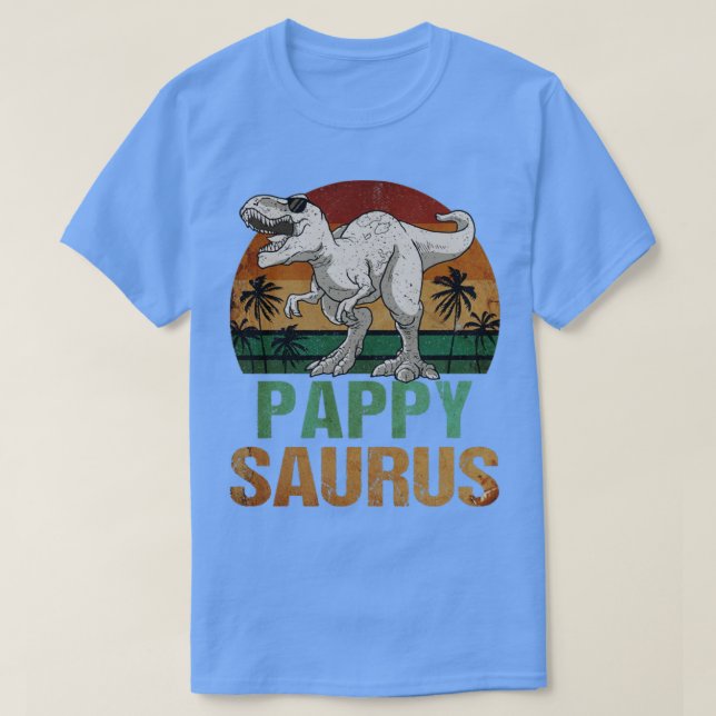 Camiseta Pappysaurus T Rex Dinossaur Pappy Saurus Vintage (Frente do Design)