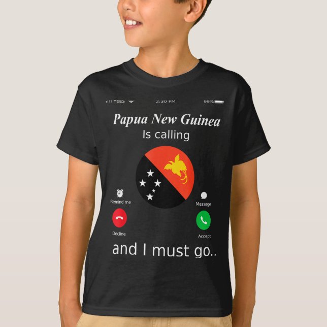 Camiseta Papua New Guinea Is Calling And I Must Go Papua Ne (Frente)