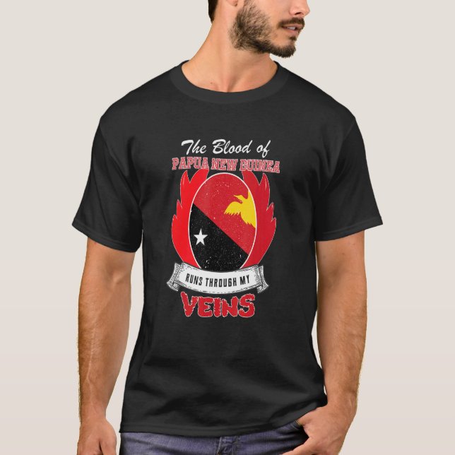 Camiseta Papua Nova Guiné Em Minhas Veias (Frente)