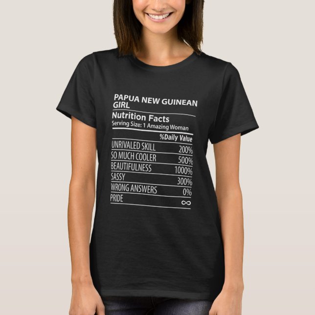 Camiseta Papua Nova Guiné Fala Nutrição de Rapariga Papua N (Frente)