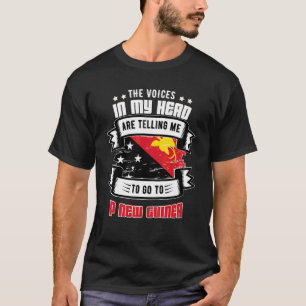 Camiseta Papua Nova Guiné Na Minha Cabeça