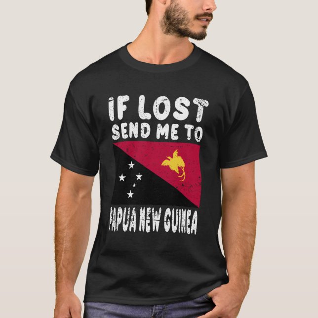 Camiseta Papua Nova Guiné Sinalizador Se Perdido Me Envia P (Frente)