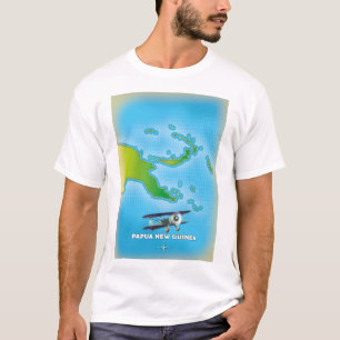 Camiseta papua novo mapa da guiné.