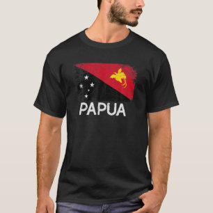 Camiseta Papuan Flag   Vintagem Feita Em Papuásia-Nova Guin