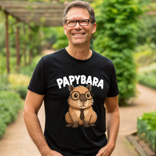 Camiseta Papybara Funny Capybara Pai