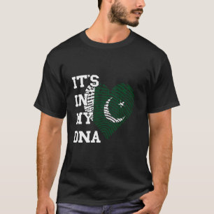 Camiseta Paquistão Está No Meu DNA Coração Bandeira Paquist