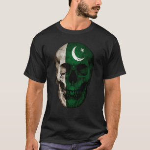 Camiseta Paquistão Flag Skull Pakistani Roots Proud Patriot