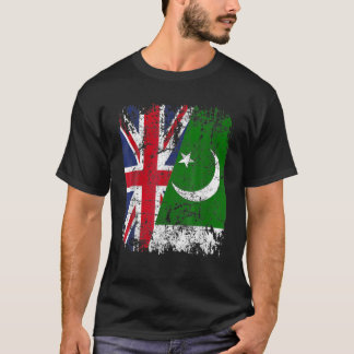 Camiseta PAQUISTÃO Meio BRITÂNICO Bandeira de Amizade do Re