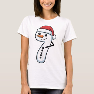 Camiseta Par 67 Casal Boneco de Neve Meme de Natal - Número