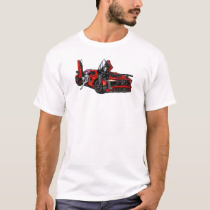 Camiseta Par Ceo Anime Gangster com Supercarro Vermelho
