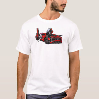 Camiseta Par Ceo Anime Gangster com Supercarro Vermelho