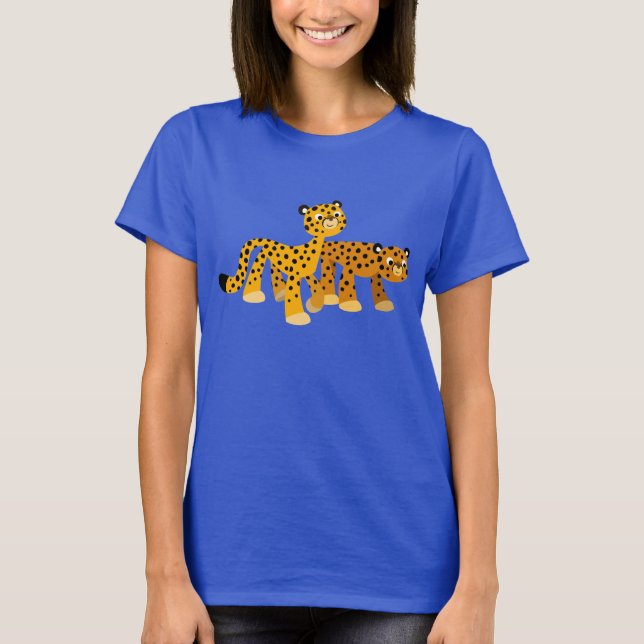 Camiseta Par de Cartoon Bonito Chita Mulheres T-Shirts (Frente)