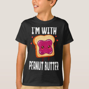 Camiseta Par de Casal de Halloween Diversão Manteiga de Ame