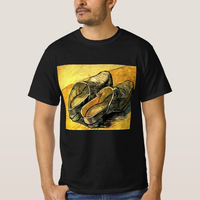 Camiseta Par de Couro Clogs de Vincent van Gogh (Frente)