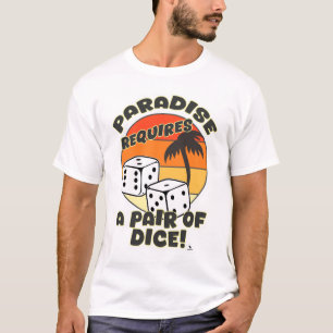 Camiseta Par De Dice Engraçado Boardgame Design Art