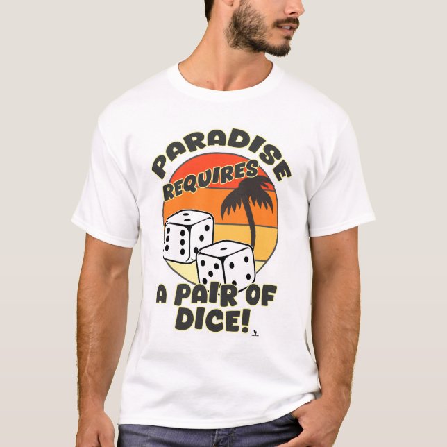 Camiseta Par De Dice Engraçado Boardgame Design Art (Frente)
