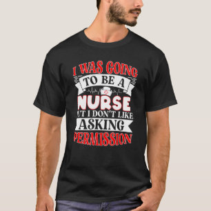 Camiseta Par de Enfermeiras de Cuidados Médicos de Emergênc