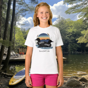 Camiseta Par de mergulhões do lago Butterfield
