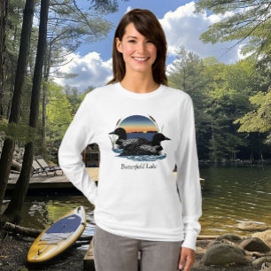 Camiseta Par de mergulhões no lago Butterfield