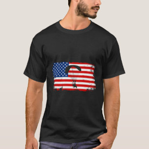 Camiseta Par de Paramotoring Powered Flag Americano