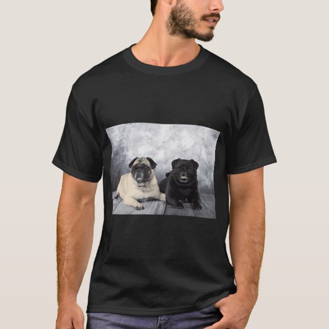 Camiseta Par de Pugs (Frente)