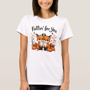 Camiseta Par de Raposa Adorável com Bombeiros