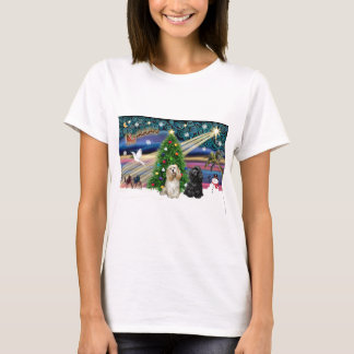 Camiseta Par Magia de Natal-Cocker