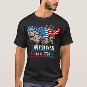 Camiseta Par Nacional do Monte Rushmore América do Quarto d
