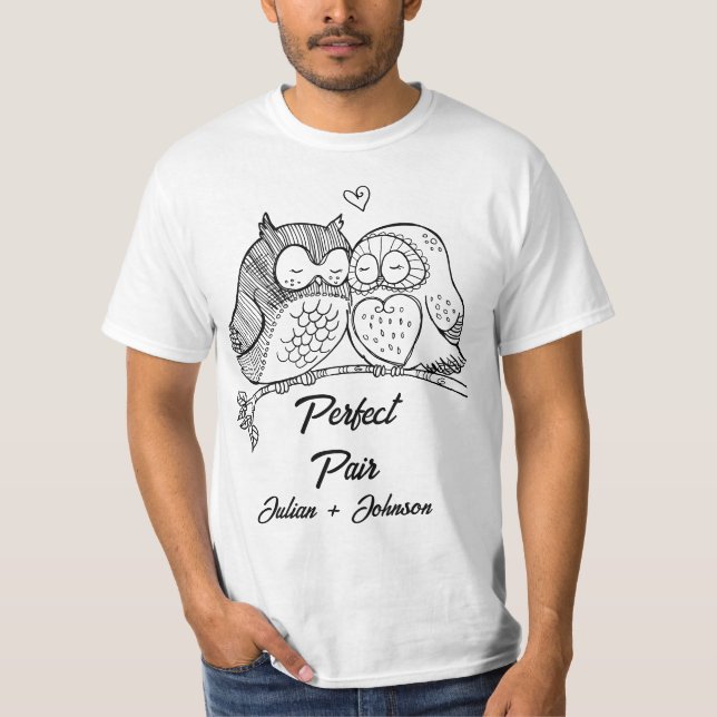 Camiseta Par perfeito personalizado casal (Frente)
