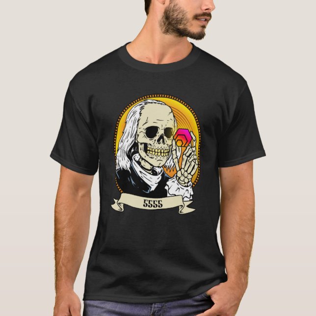 Camiseta Para 5555 Stakers HEX à espera de HEX Crypto Stake (Frente)