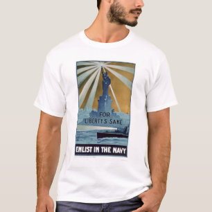 Camiseta Para a causa da liberdade, recrute no marinho