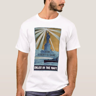 Camiseta Para a causa da liberdade, recrute no marinho