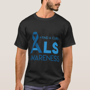 Camiseta para a Consciência ALS em maio Blue Ribbon