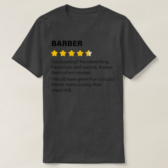Camiseta para a definição engraçada BARBER (Frente do Design)