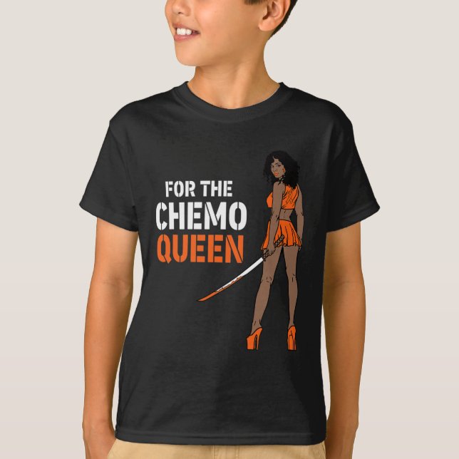 Camiseta Para a Guerra da Melanina da Rainha de Química e L (Frente)