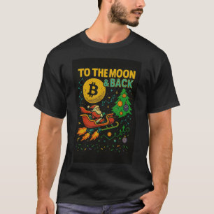 Camiseta PARA A LUA E PARA TRÁS O Natal Cryptocurrency