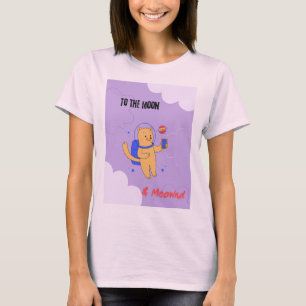 Camiseta Para a lua & Meownd