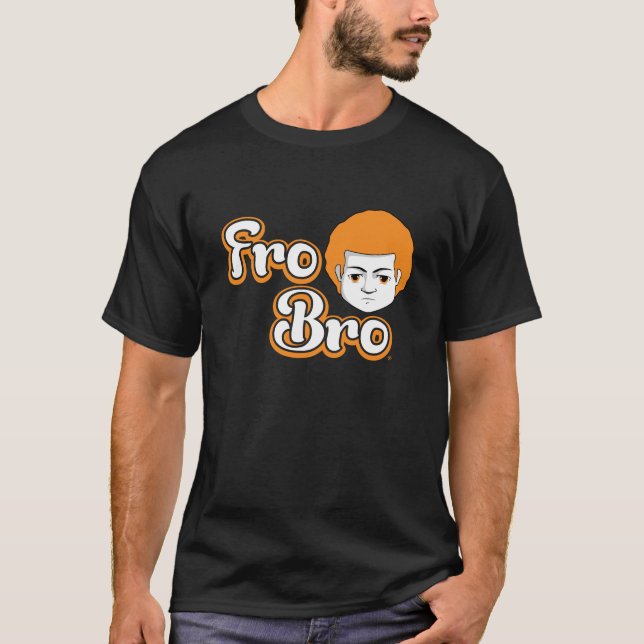 Camiseta Para a obscuridade de Bro - laranja & branco (Frente)