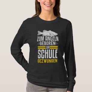 Camiseta Para A Pesca Do Nascer À Força Escolar - Anglas De