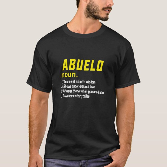 Camiseta Para Abuelo Definition Magnífico Legenda (Frente)